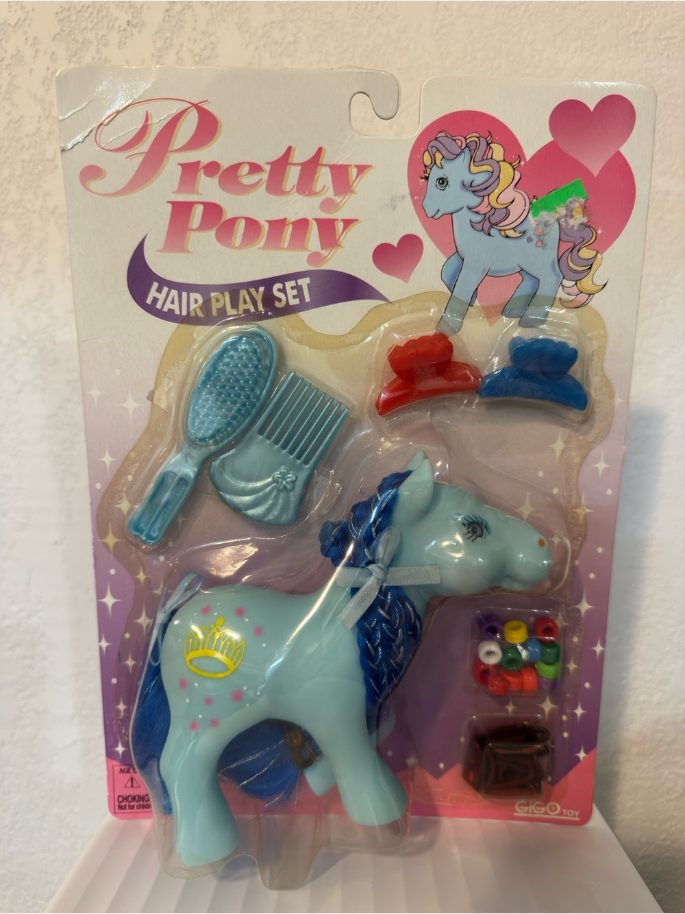 VINTAGE Pretty Pony Hair Play Set